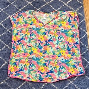 Cat & Jack Vibrant Floral Kids Swim Cover Up